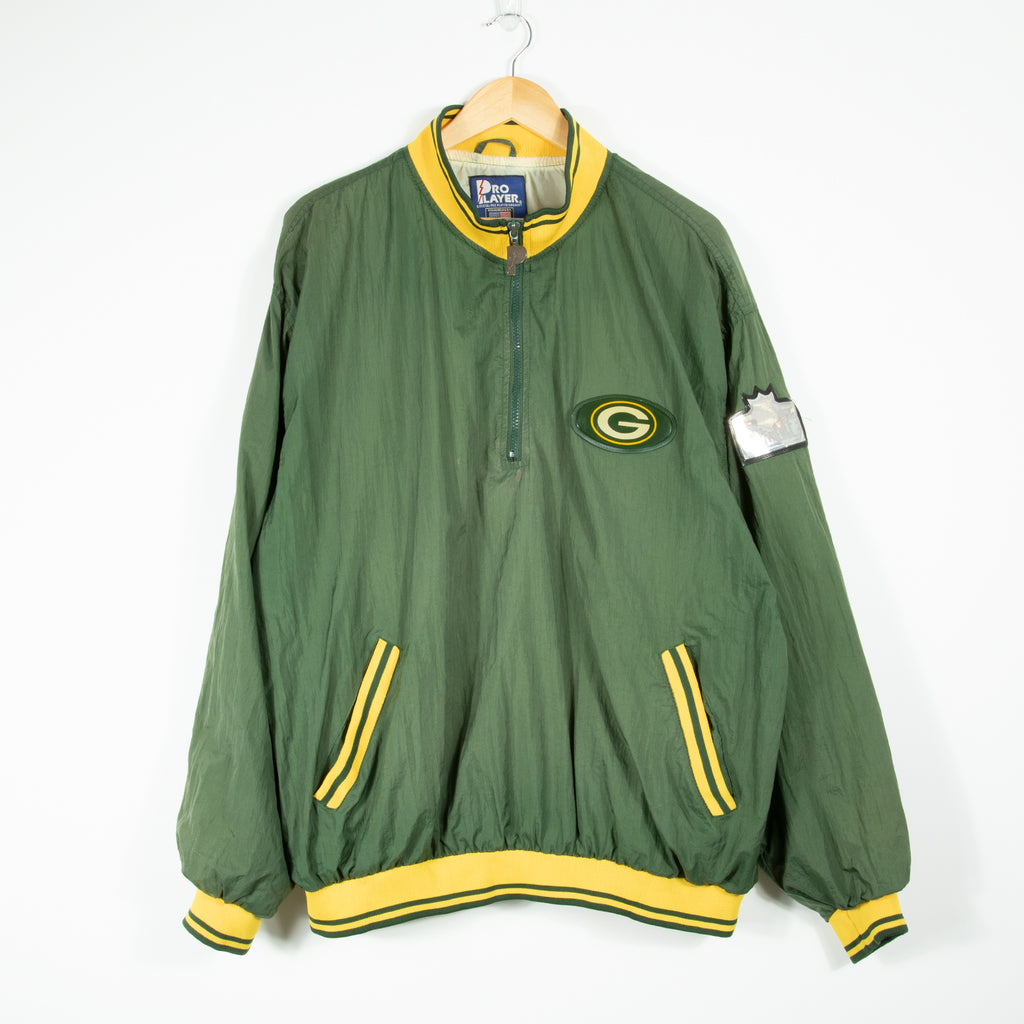 Vintage 90s Green Bay Packers Jacket With Hood Zip up Coat 