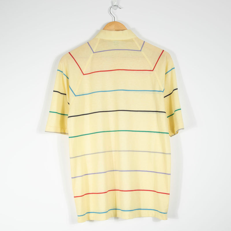 Lacoste Striped Polo Shirt - Yellow - Medium
