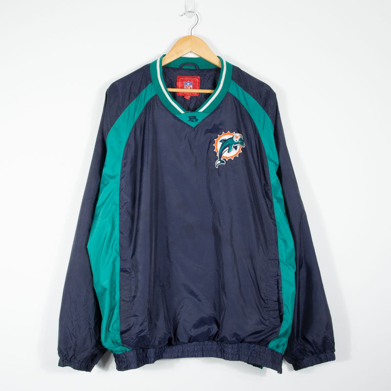Miami Dolphins Pullover Windbreaker - Navy - XX-Large