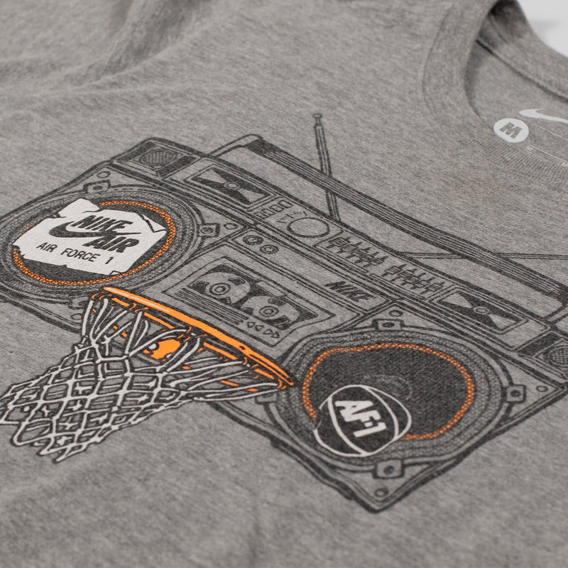 Nike Air Force One Boombox T-Shirt - Grey - X-Small