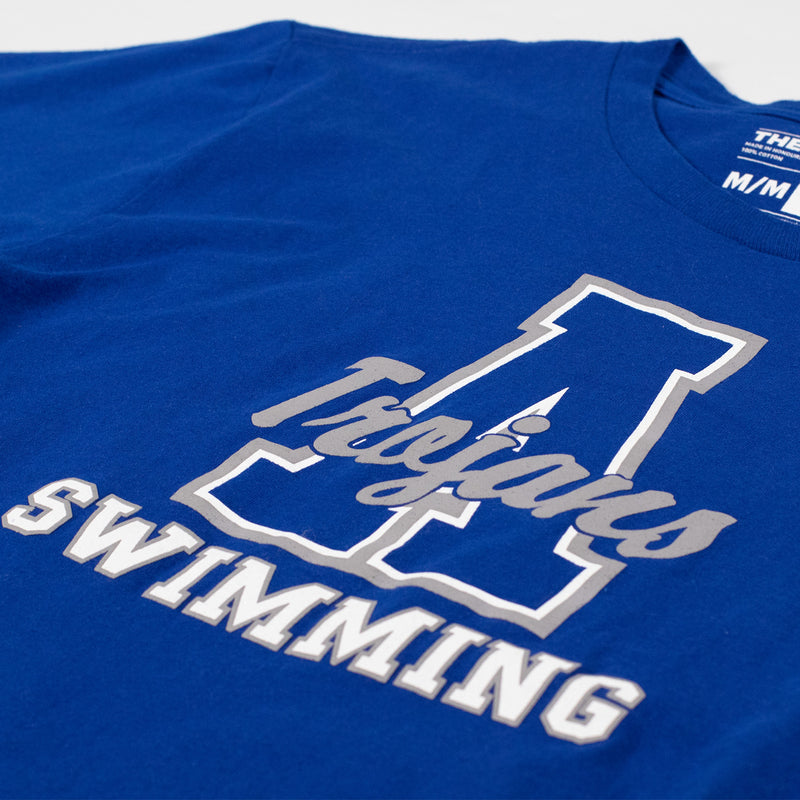 adidas Trojans Swimming T-Shirt - Blue - Medium