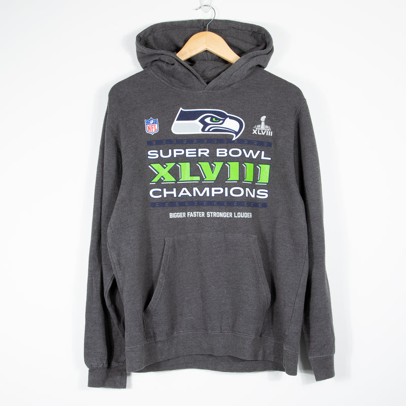 Seattle Seahawks Super Bowl 48 Champions Hoodie - Grey - Medium