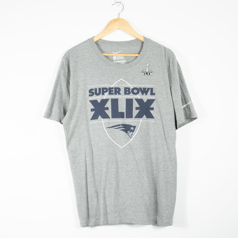 Nike New England Patriots Super Bowl T-Shirt - Grey - Large