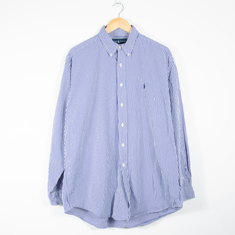 Ralph Lauren Striped Shirt - Blue - Large - Front