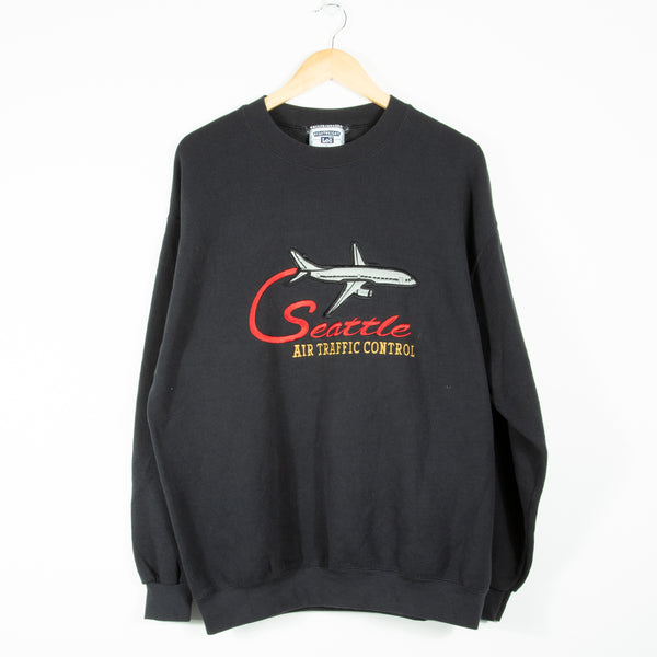 Lee Seattle Air Traffic Control Sweatshirt - Black - Large - Front