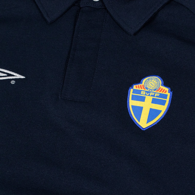 Umbro Sweden Football Polo Shirt - Navy - Logo