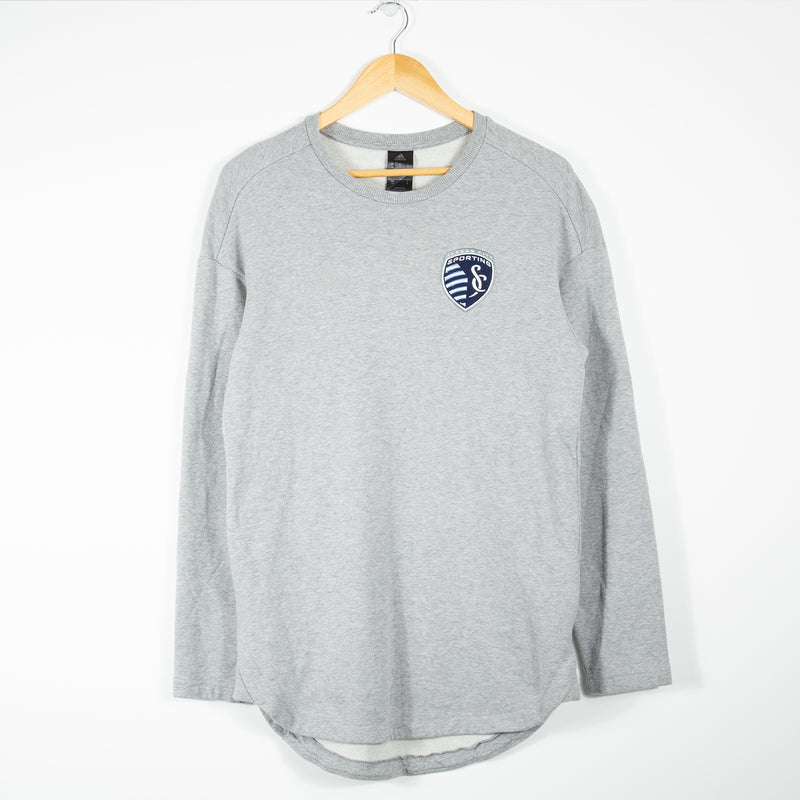 adidas Sporting Kansas City Sweatshirt - Grey - Small - Front