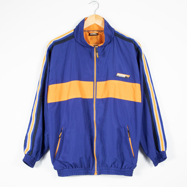 Puma Track Jacket - Blue/Orange - Small - Front