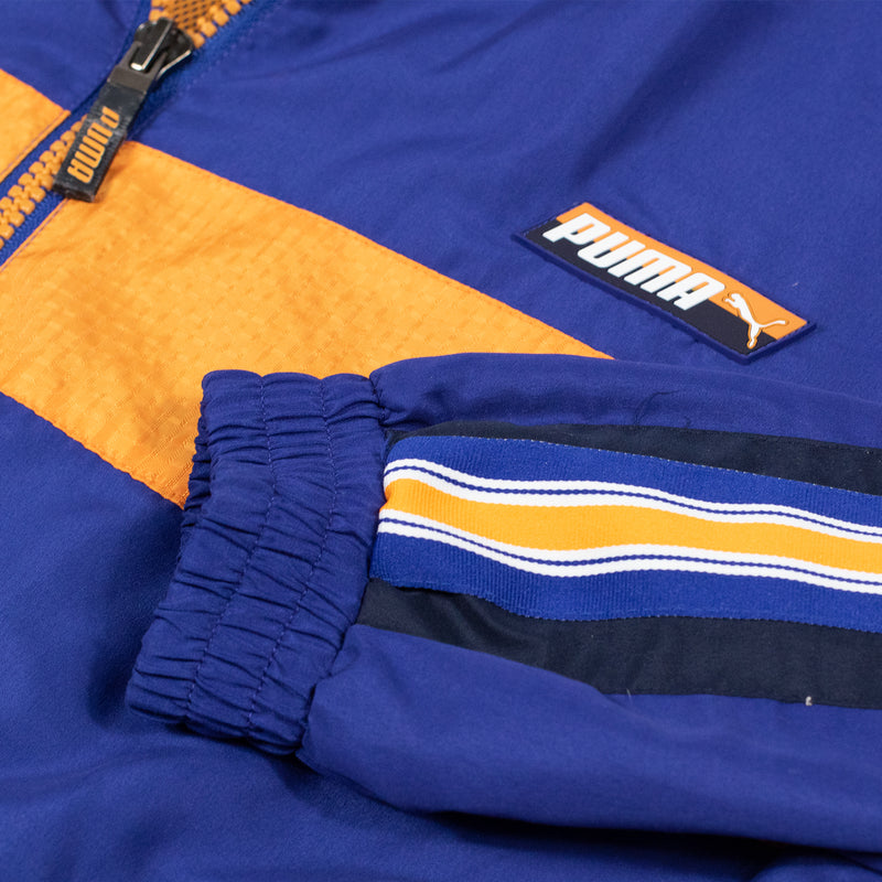 Puma Track Jacket - Blue/Orange - Small - Logo