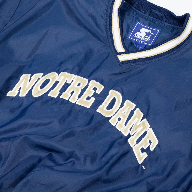 Starter Notre Dame Pullover Jacket - Navy - Spell out logo