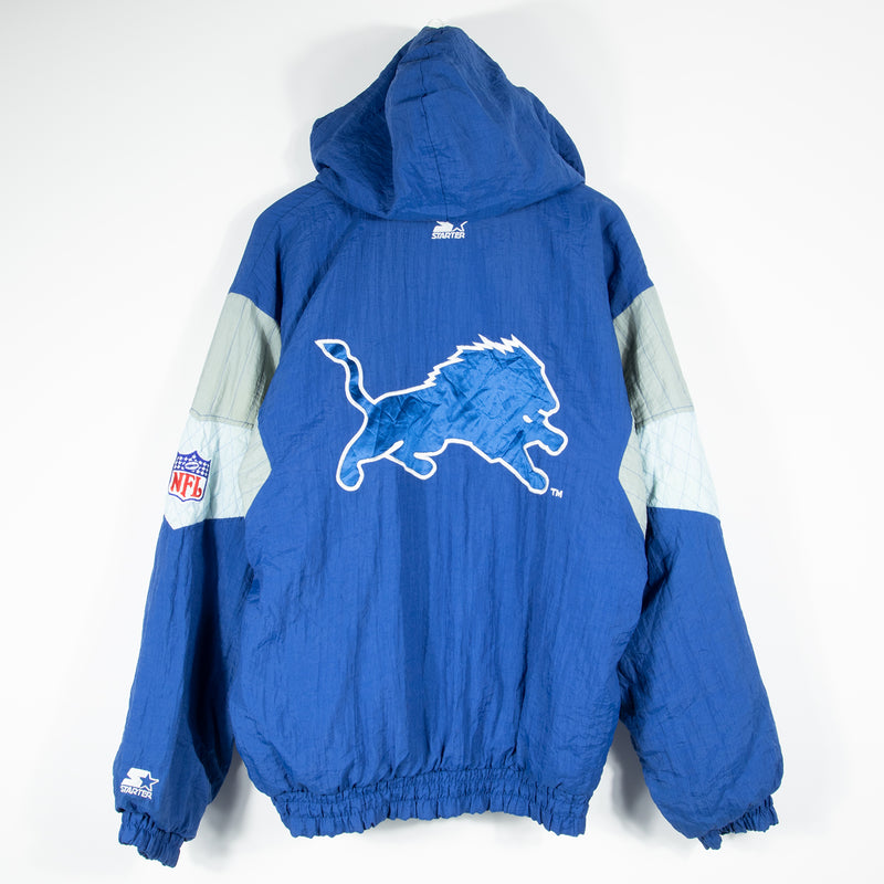 Starter Detroit Lions Padded Jacket - Blue - Large