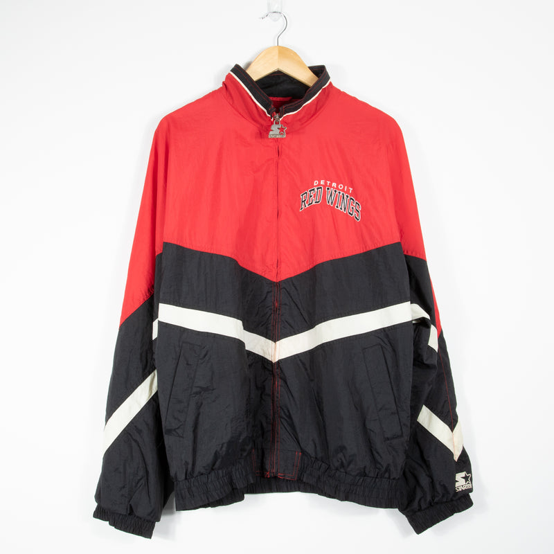 Starter Detroit Red Wings Track Jacket - Black/Red - Large - Front