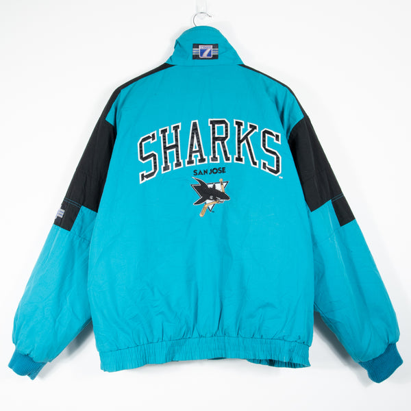 Logo 7 San Jose Sharks Coat - Blue - Large - Back