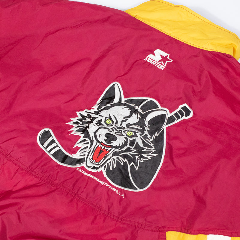 Starter Chicago Wolves Track Jacket - Red - Wolves logo