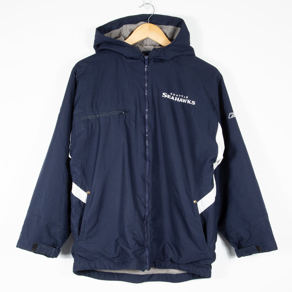 Reebok Seattle Seahawks Coat - Navy - Small