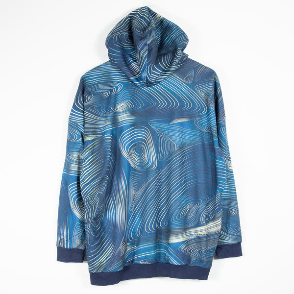 adidas Originals Psychedelic Trefoil Hoodie - Blue - Size 14