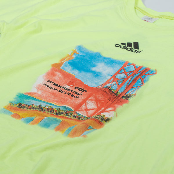 adidas Lisboa Marathon T-Shirt - Yellow - Small