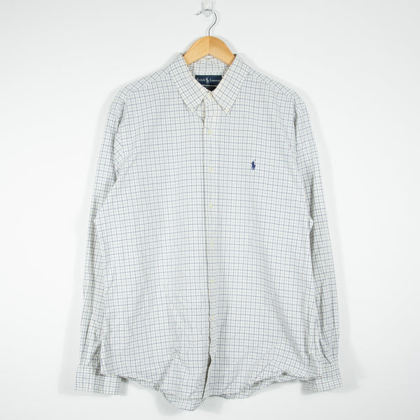 Ralph Lauren Plaid Shirt - White - X-Large