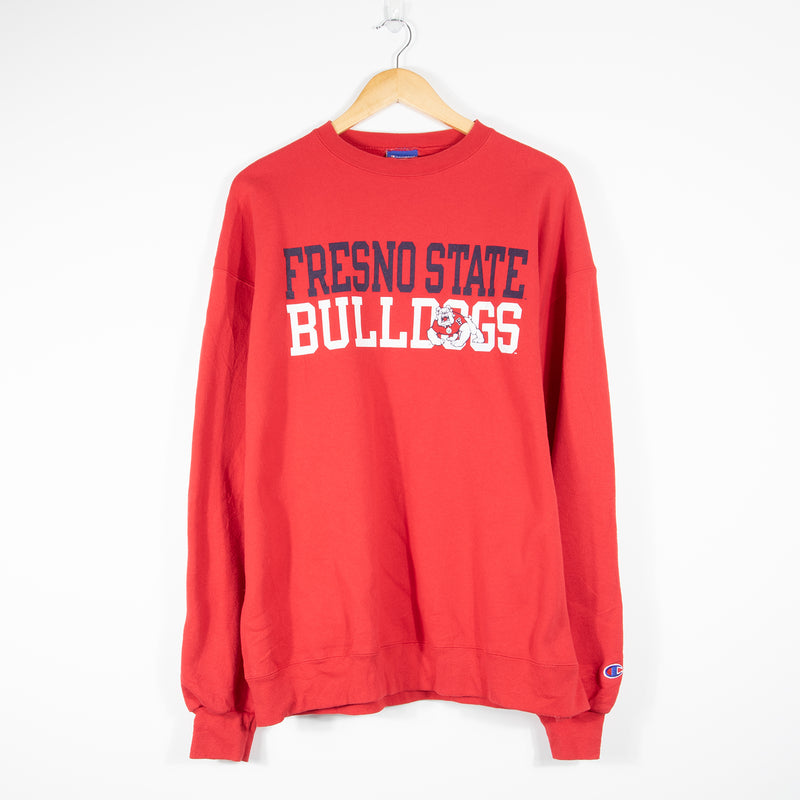 Champion Fresno State Bulldogs Sweatshirt - Red - X-Large