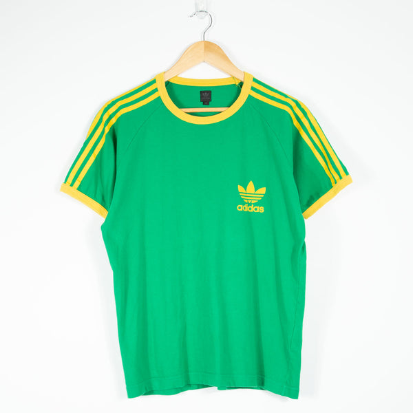 adidas Originals California T-Shirt - Green/Yellow - Medium