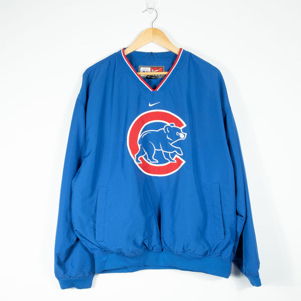 Nike Chicago Cubs Pullover Jacket - Blue - Large