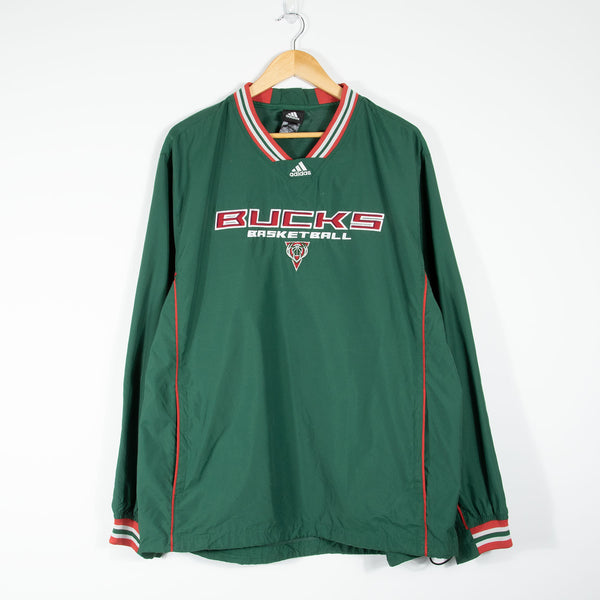 adidas Milwaukee Bucks Pullover Jacket - Green - Large