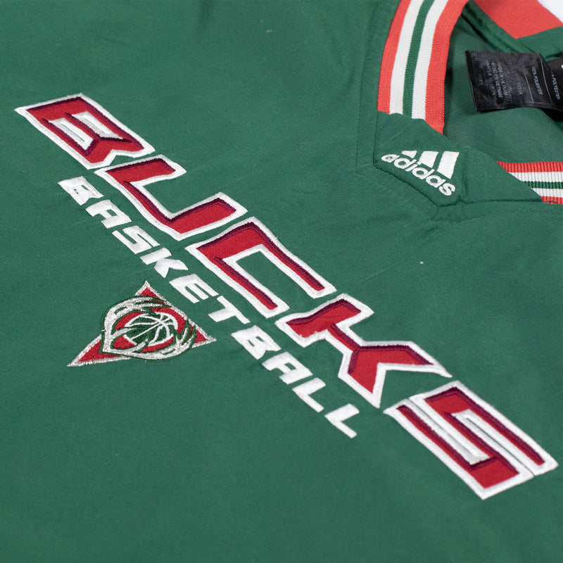 adidas Milwaukee Bucks Pullover Jacket - Green - Large