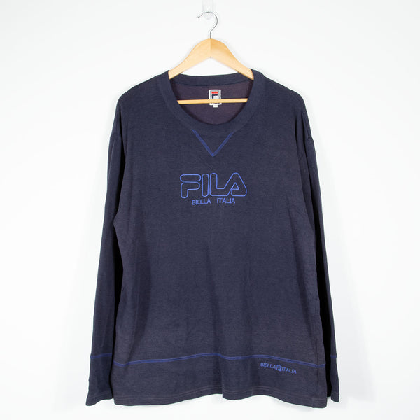 Navy fila outlet sweatshirt