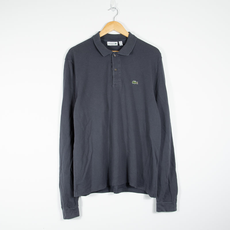 Lacoste Long Sleeve Polo Shirt - Grey - Large