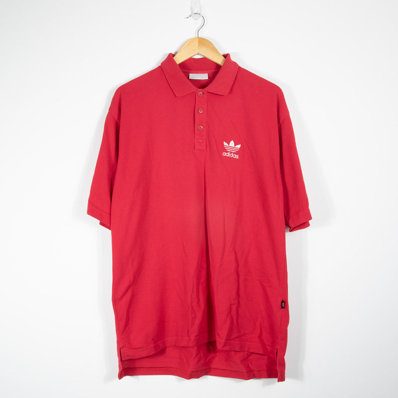 adidas Polo Shirt - Red - Large