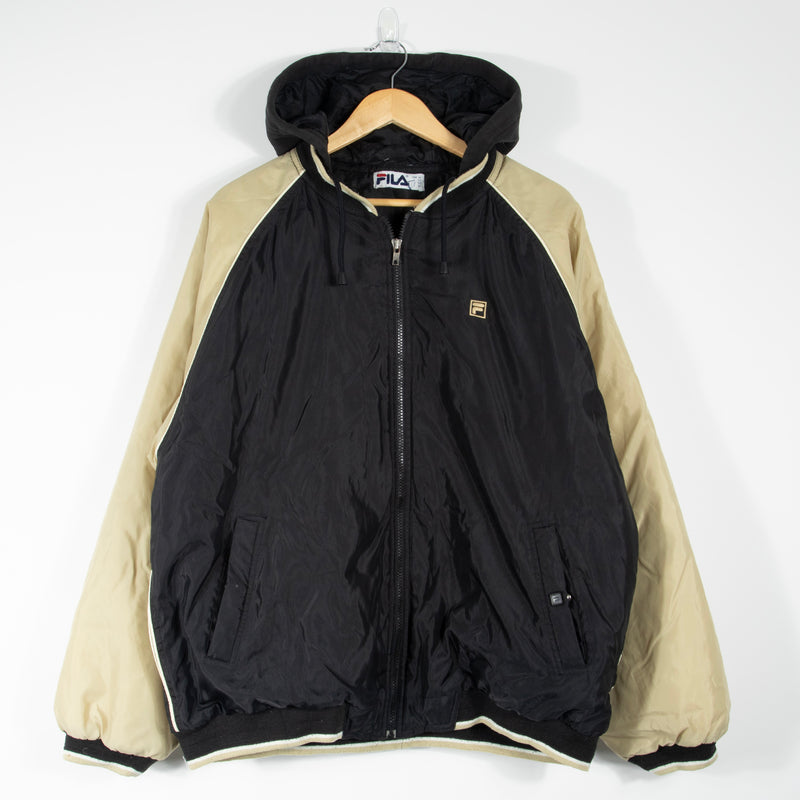 Fila Hooded Jacket - Beige/Black - Medium