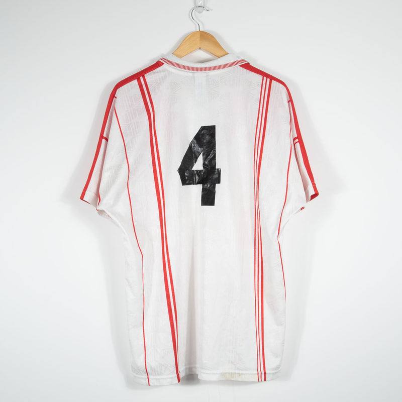 Umbro "Made In USA" 90s Football Jersey - White/Red - X-Large