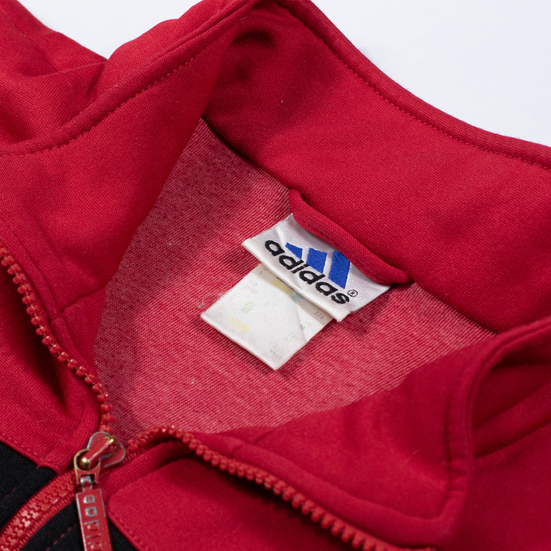 adidas 90s Football Track Jacket - Red/Black - Small